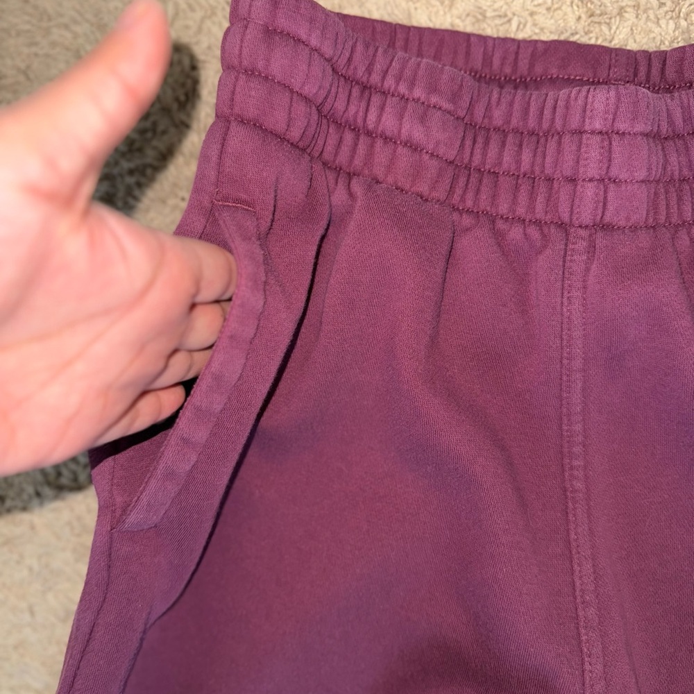 Adidas Burgundy Joggers (size m) - Picture 3 of 8